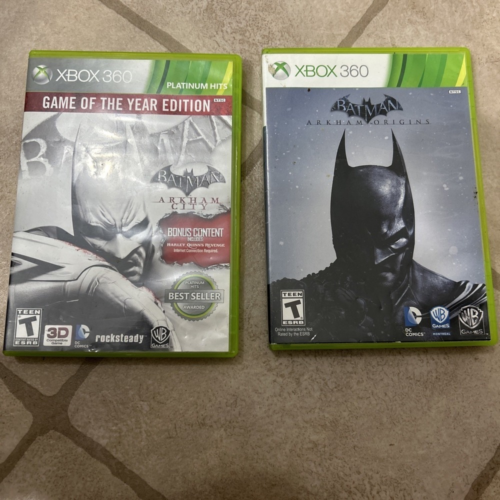 Batman Arkham Origins & Arkham‎ City Lot Tested & Working /Complete CIB